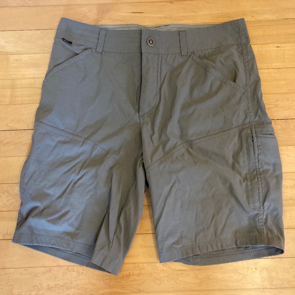 Kuhl RENEGADE Shorts Mens 32 Gray Nylon Stretch Hiking Outdoor Multi Pocket GUC